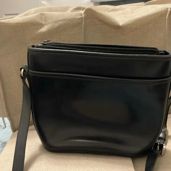 Brighton Leather crocodile print elements Purse with distressed hardware. - Picture 3 of 6